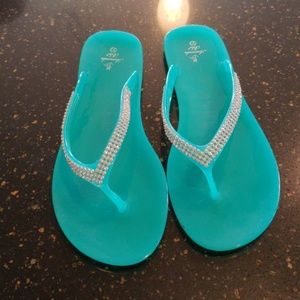 Jelly sandals. No stones missing like new